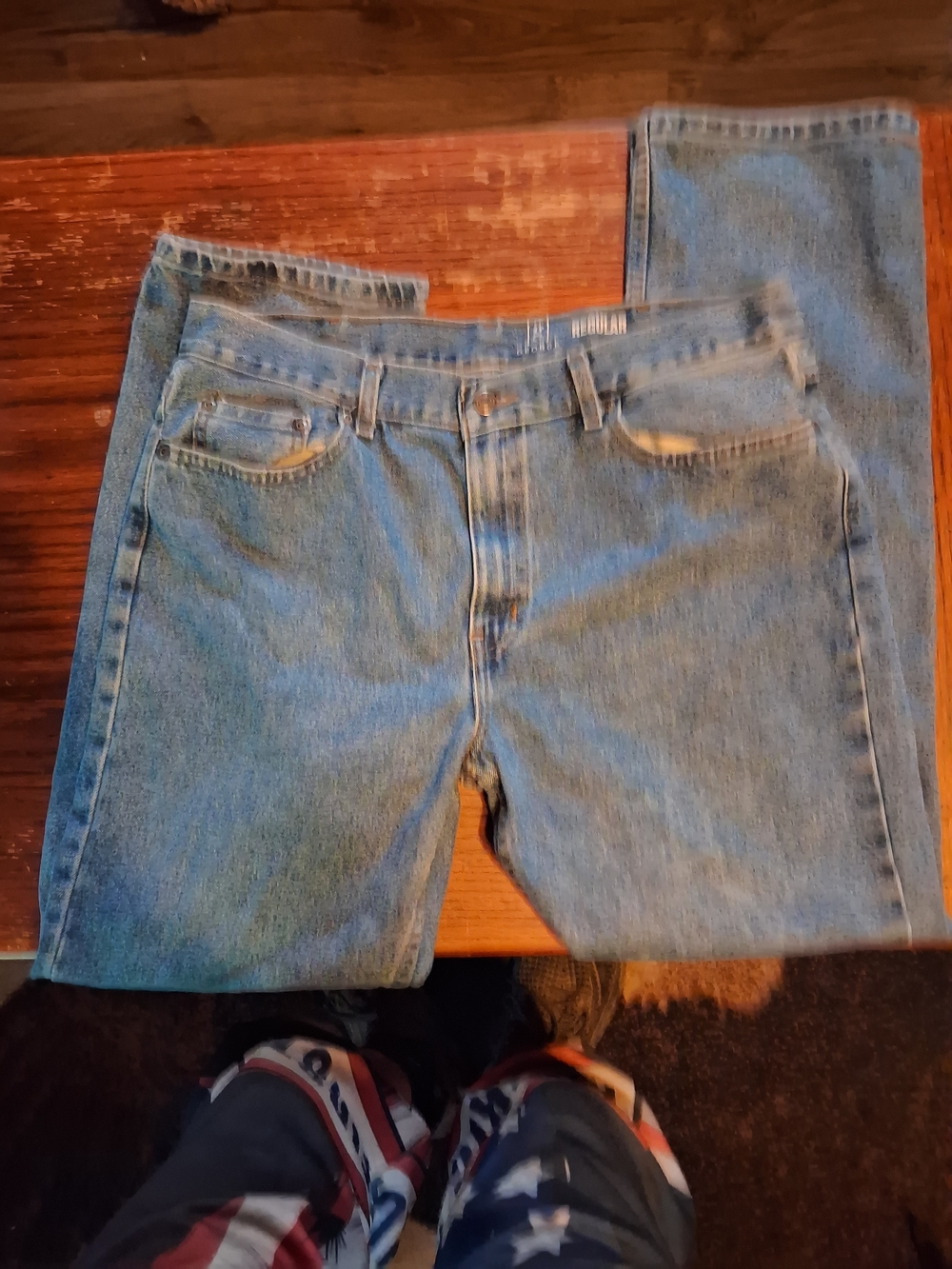 George Men's Jeans 36x32 Regular Fit Straight Leg Blue Denim 100% Cotton